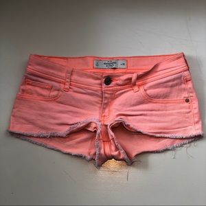 Orange Denim Shorts